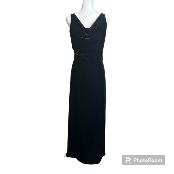 VTG. 90’s Cowl Neck Y2K Maxi Velvet Slip Dress‎ Women’s M Grunge Witchy Gown - Picture 1 of 8